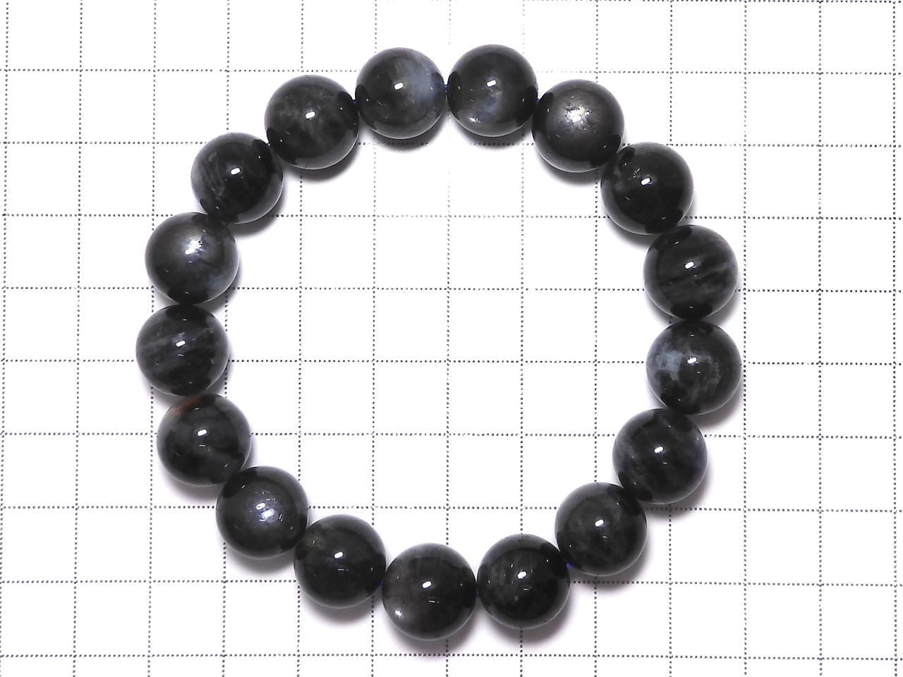 Black Star Aquamarine AAA- Round 12.5mm 1strand beads (Bracelet) NO.107 [One of a kind]