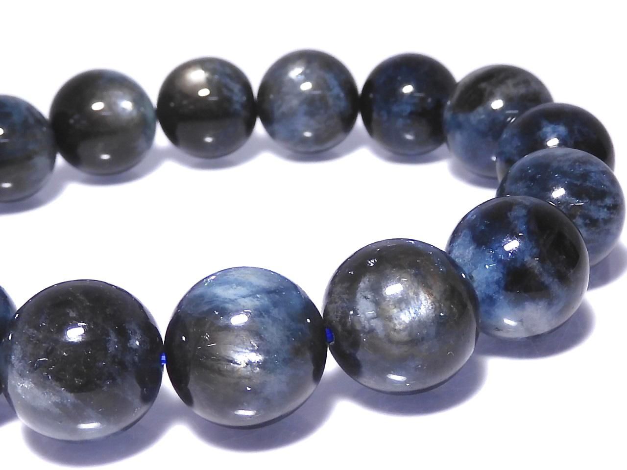 Black Star Aquamarine AAA- Round 13mm 1strand beads (Bracelet) NO.108 [One of a kind]