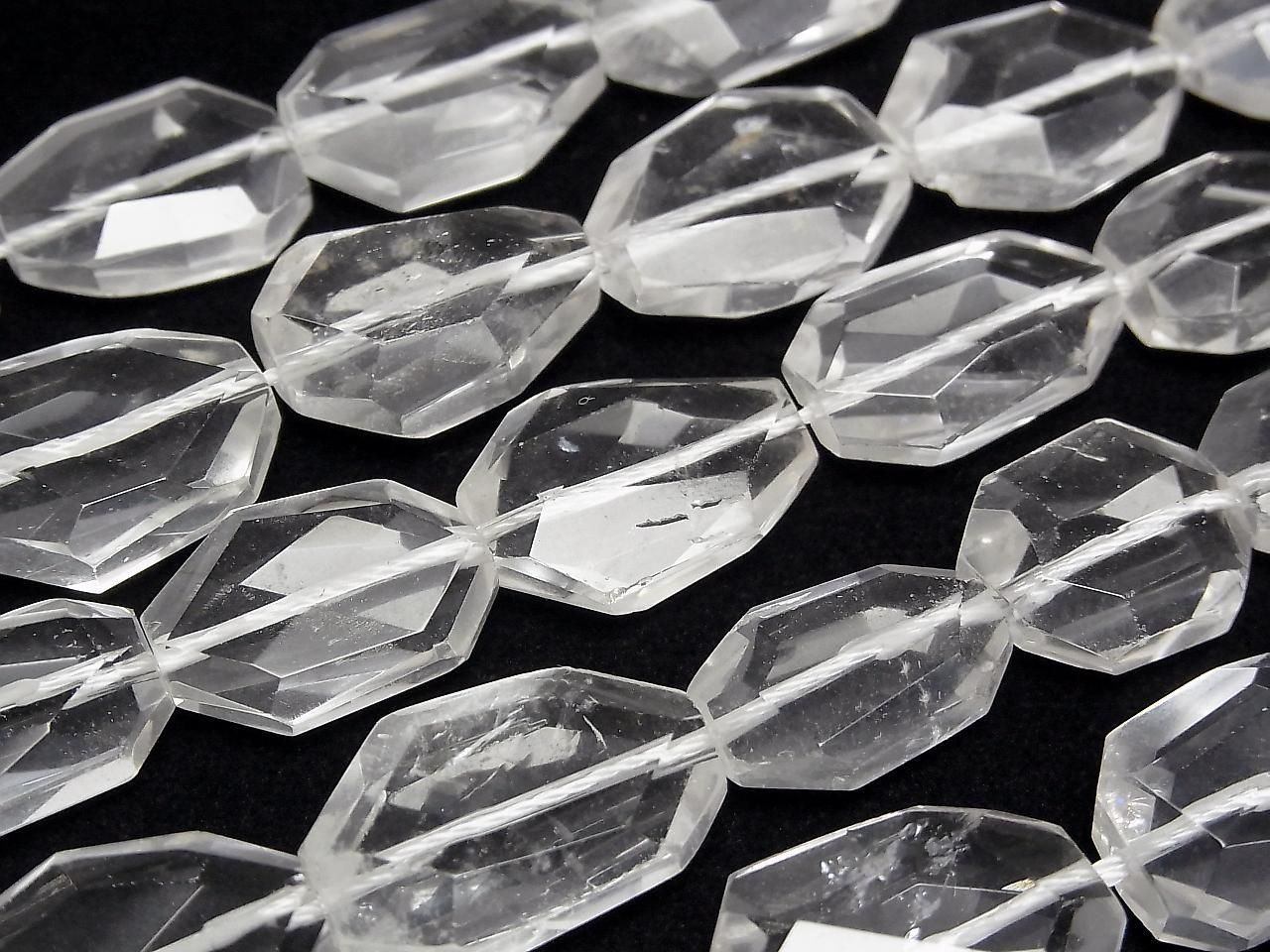 Crystal AA++ Flat Faceted Nugget [S Size] 1strand beads (approx. 14 inches/34 cm)
