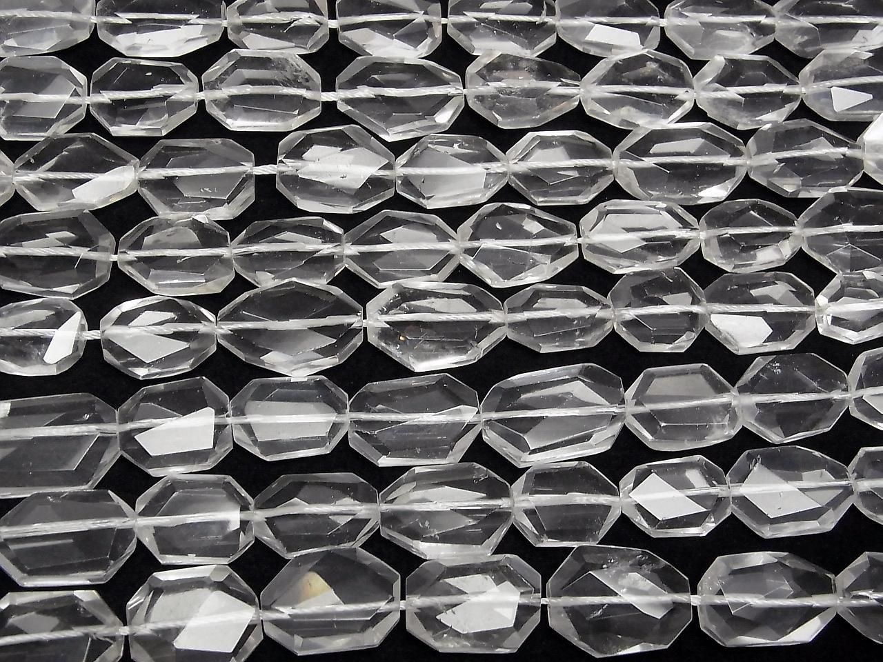 Crystal AA++ Flat Faceted Nugget [S Size] 1strand beads (approx. 14 inches/34 cm)