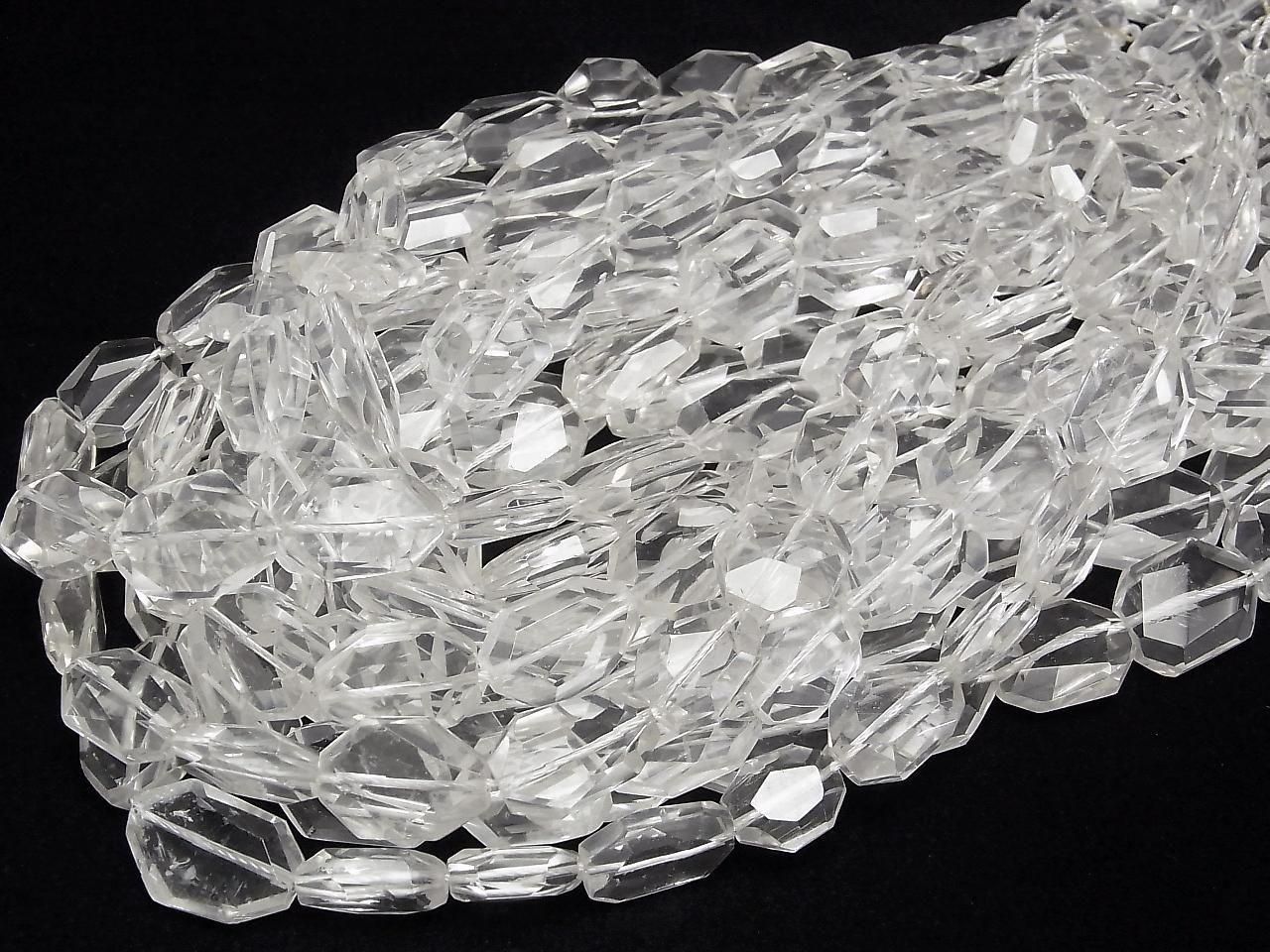 Crystal AA++ Flat Faceted Nugget [S Size] 1strand beads (approx. 14 inches/34 cm)