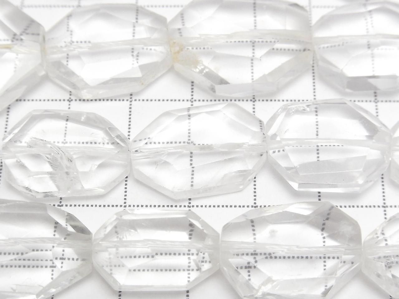 Crystal AA++ Flat Faceted Nugget [S-M size] 1 strand beads (approx. 14 inches/34 cm)
