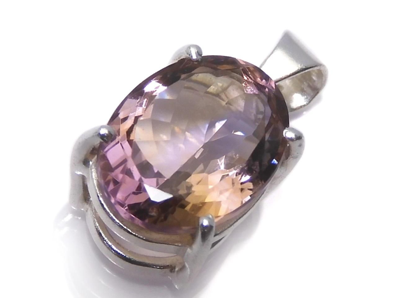 High Quality Ametrine AAA Faceted Pendant Silver925 NO.265 [One of a kind]