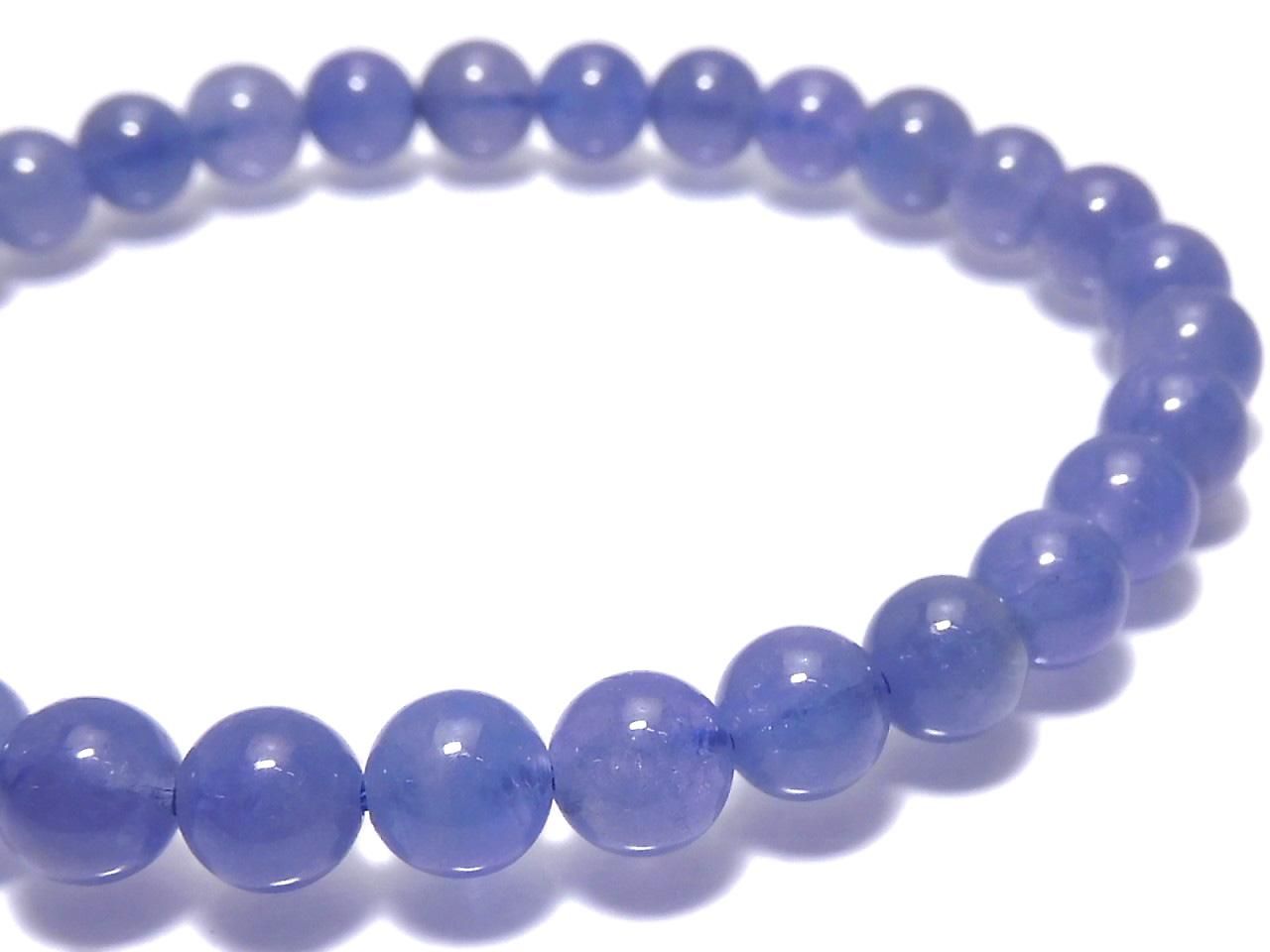 Tanzanite AAA Round 6mm 1strand beads (Bracelet) NO.202 [One of a kind]