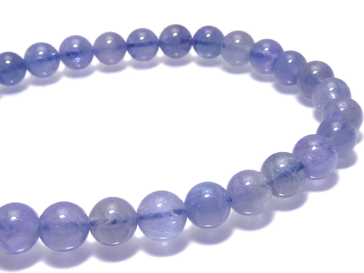 Tanzanite AAA Round 6mm 1strand beads (Bracelet) NO.203 [One of a kind]