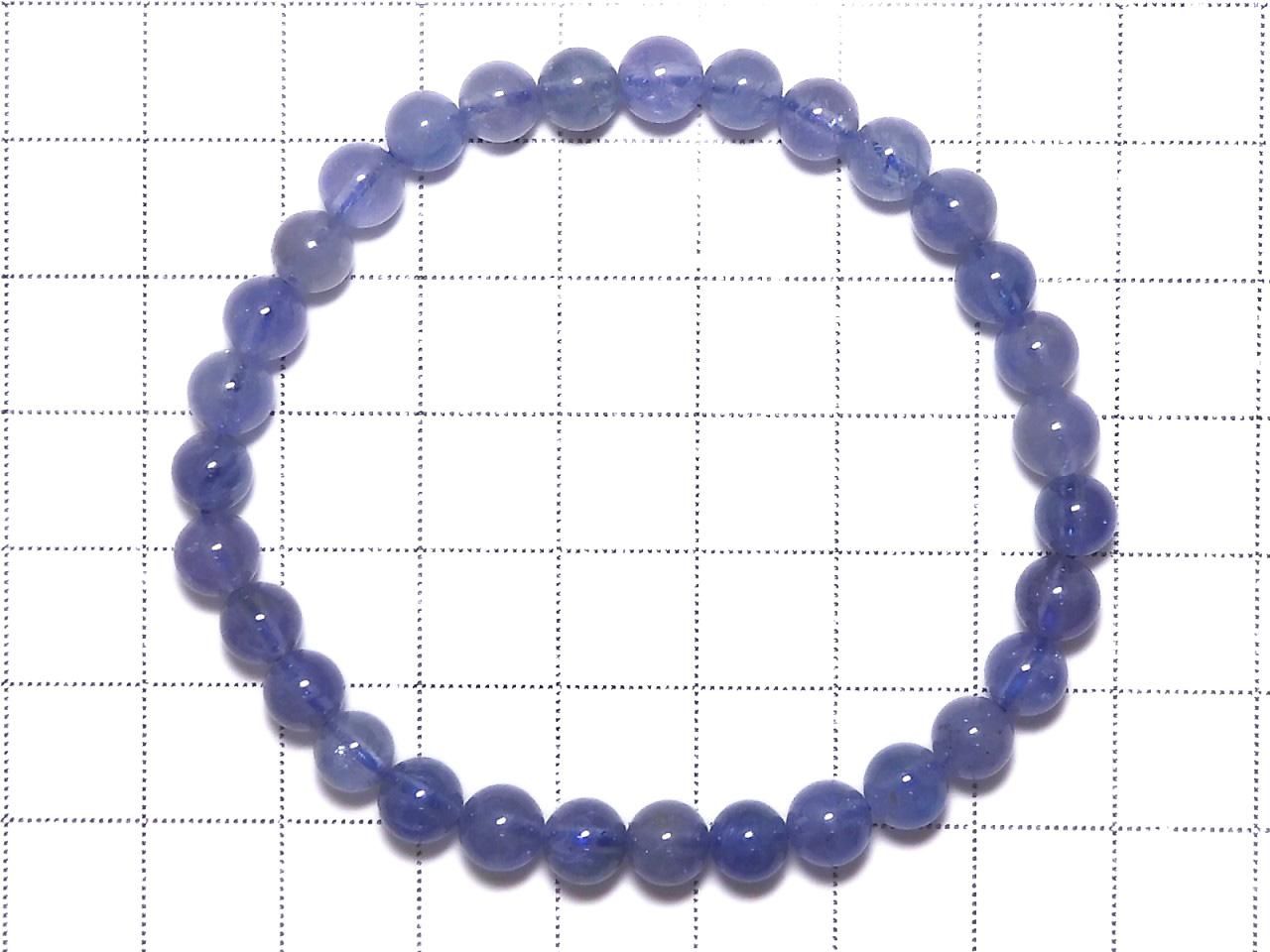 Tanzanite AAA Round 6mm 1strand beads (Bracelet) NO.203 [One of a kind]