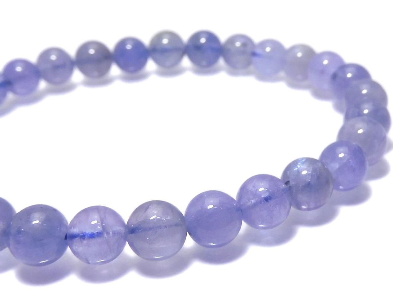 Tanzanite AAA Round 6mm 1strand beads (Bracelet) NO.204 [One of a kind]