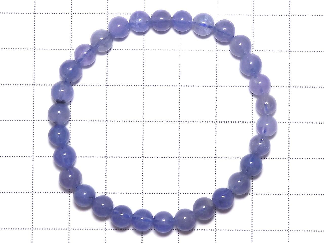 Tanzanite AAA Round 6mm 1strand beads (Bracelet) NO.204 [One of a kind]