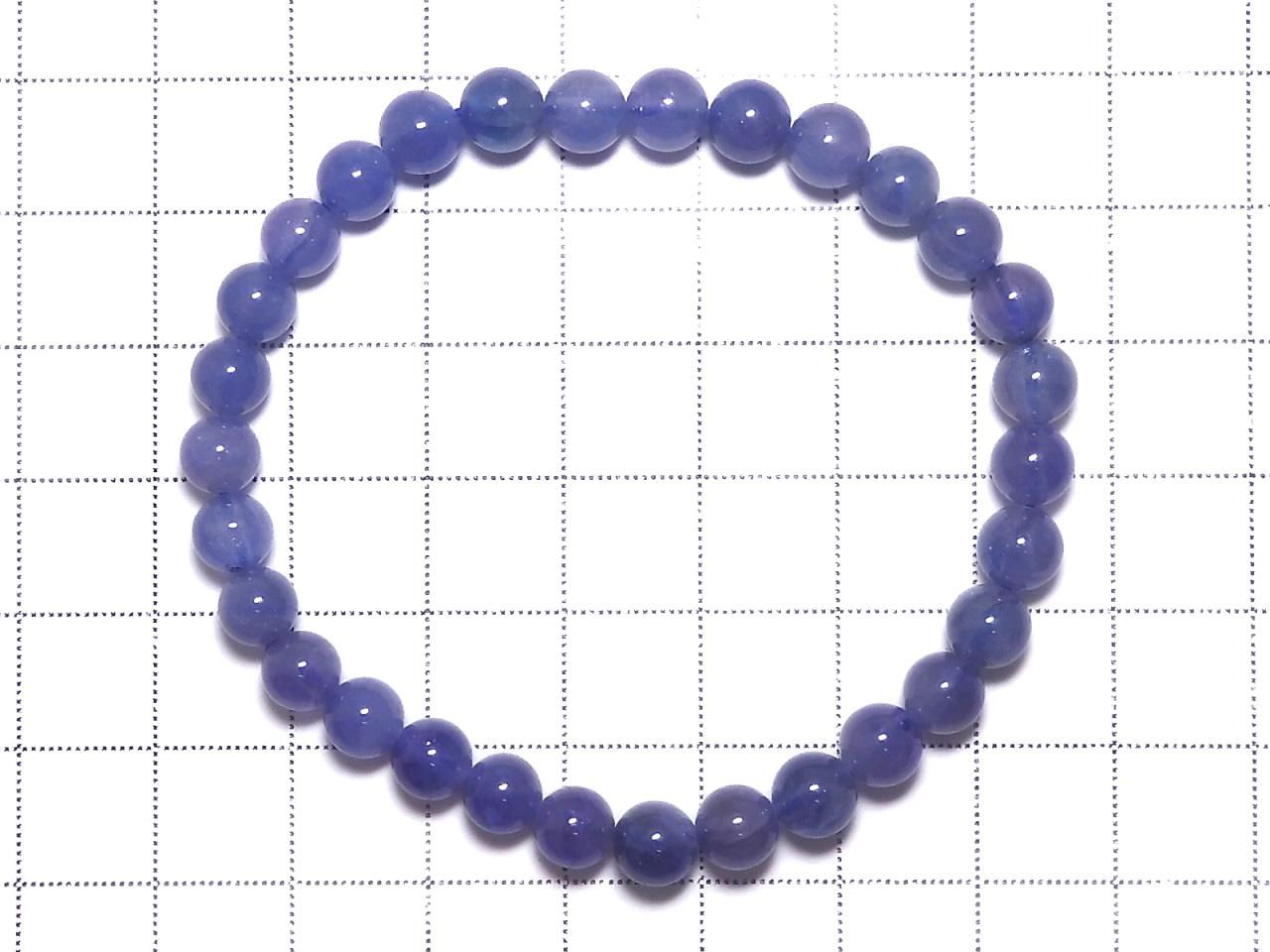 Tanzanite AAA Round 6mm 1strand beads (Bracelet) NO.205 [One of a kind]