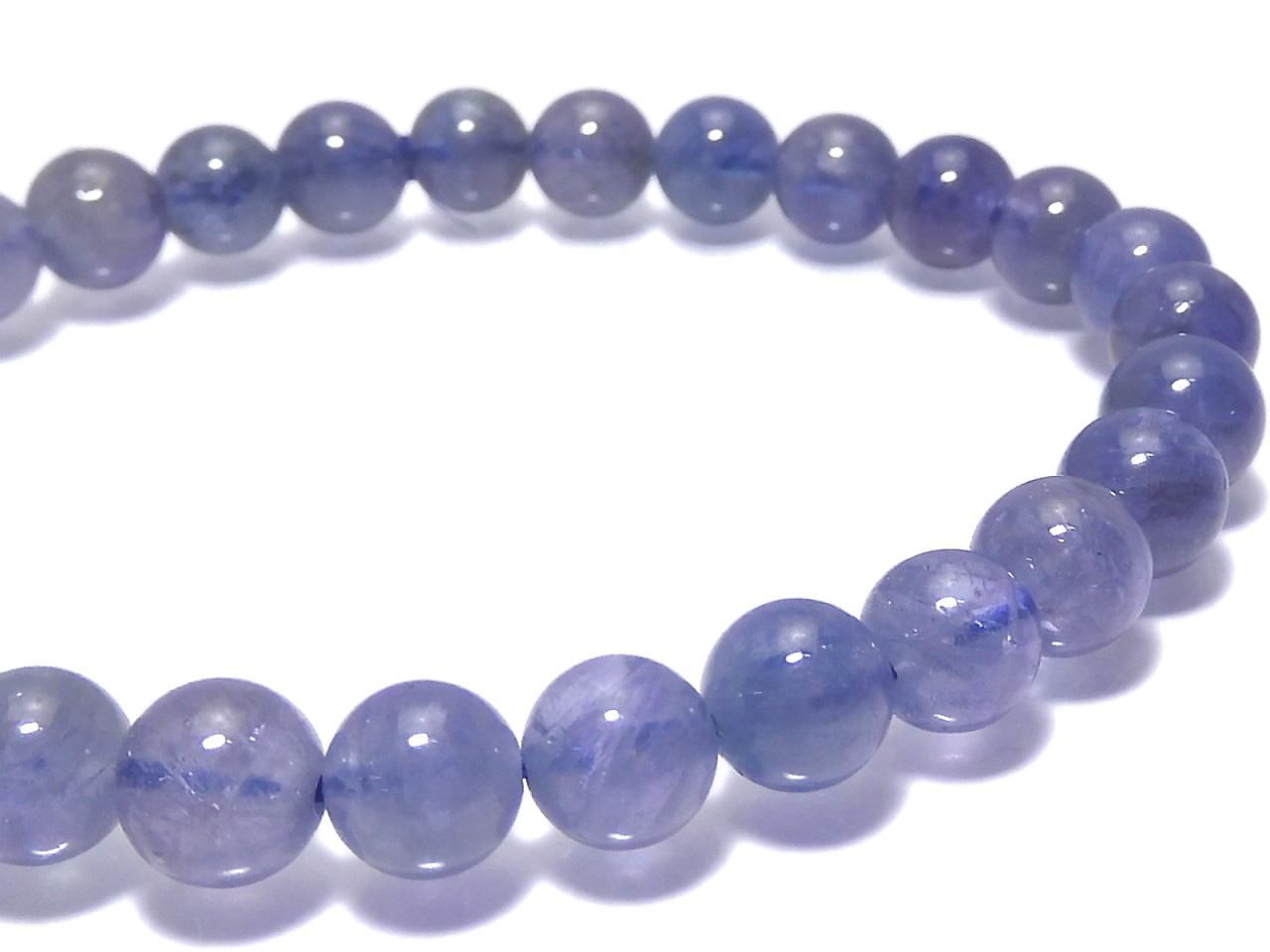 Tanzanite AAA Round 6.5mm 1strand beads (Bracelet) NO.206 [One of a kind]