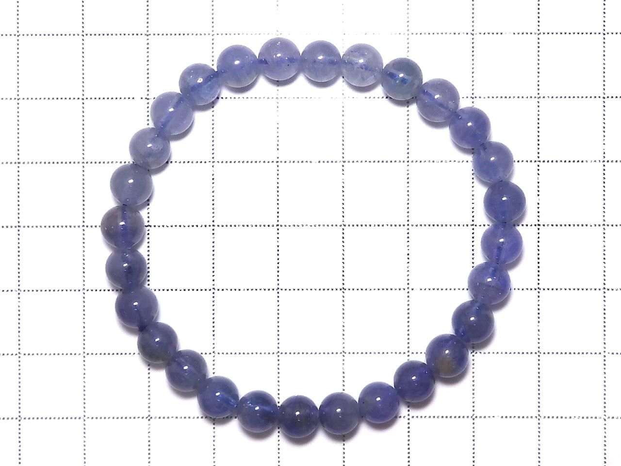 Tanzanite AAA Round 6.5mm 1strand beads (Bracelet) NO.206 [One of a kind]