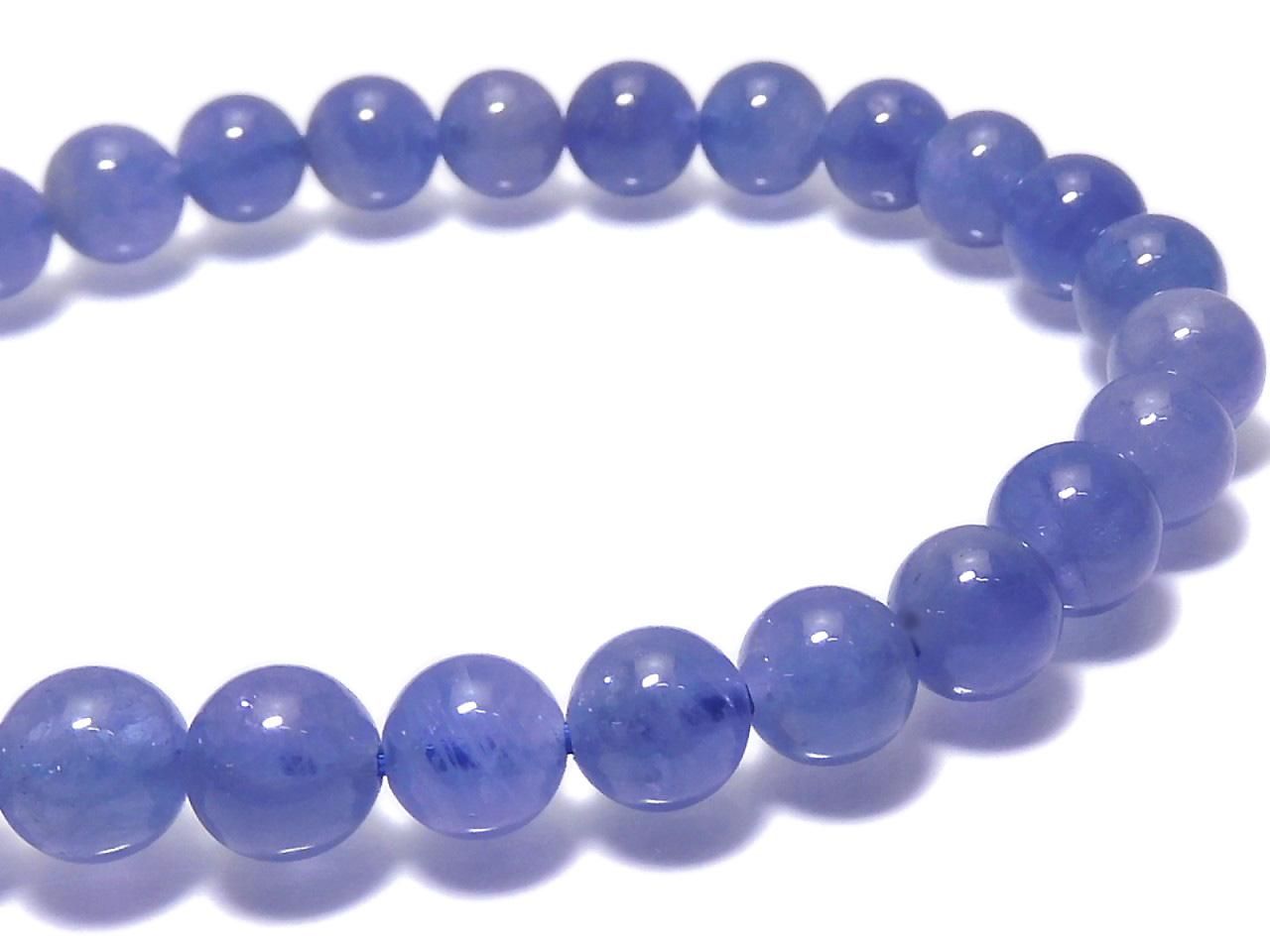 Tanzanite AAA Round 6.5mm 1strand beads (Bracelet) NO.208 [One of a kind]