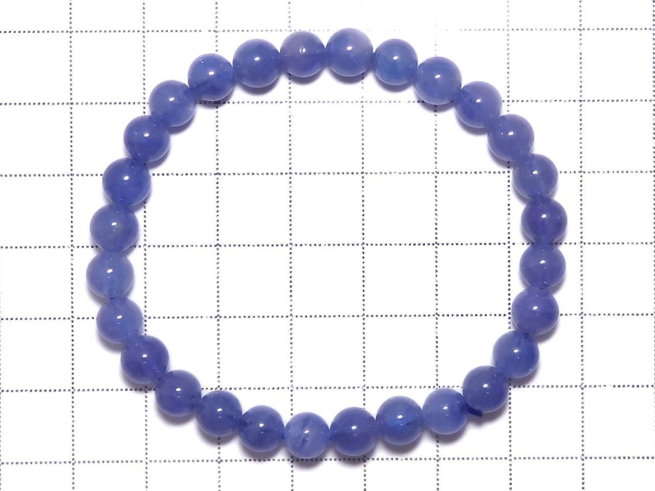 Tanzanite AAA Round 6.5mm 1strand beads (Bracelet) NO.208 [One of a kind]
