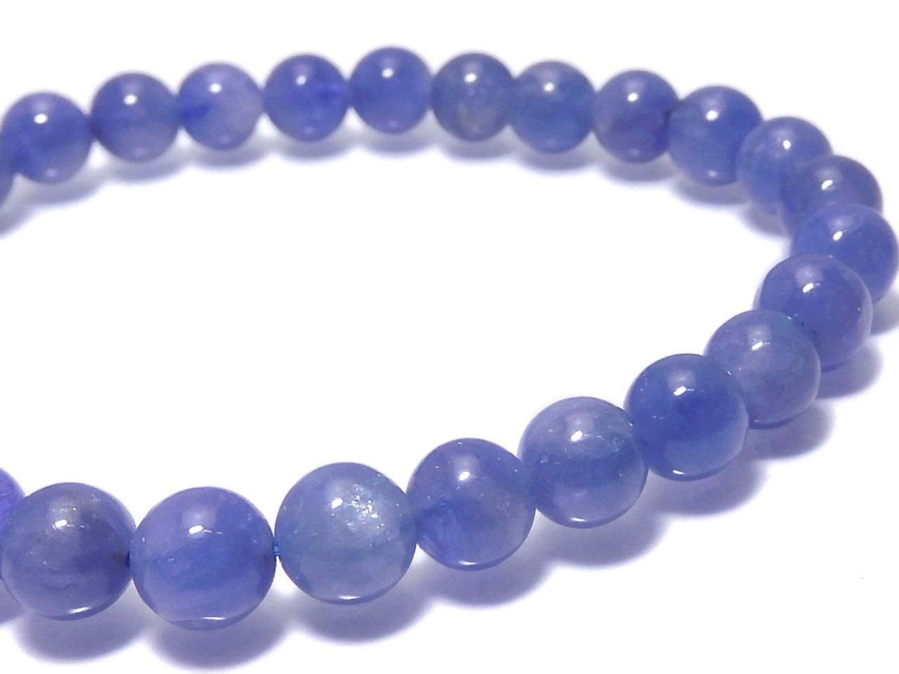 Tanzanite AAA Round 6.5mm 1strand beads (Bracelet) NO.209 [One of a kind]