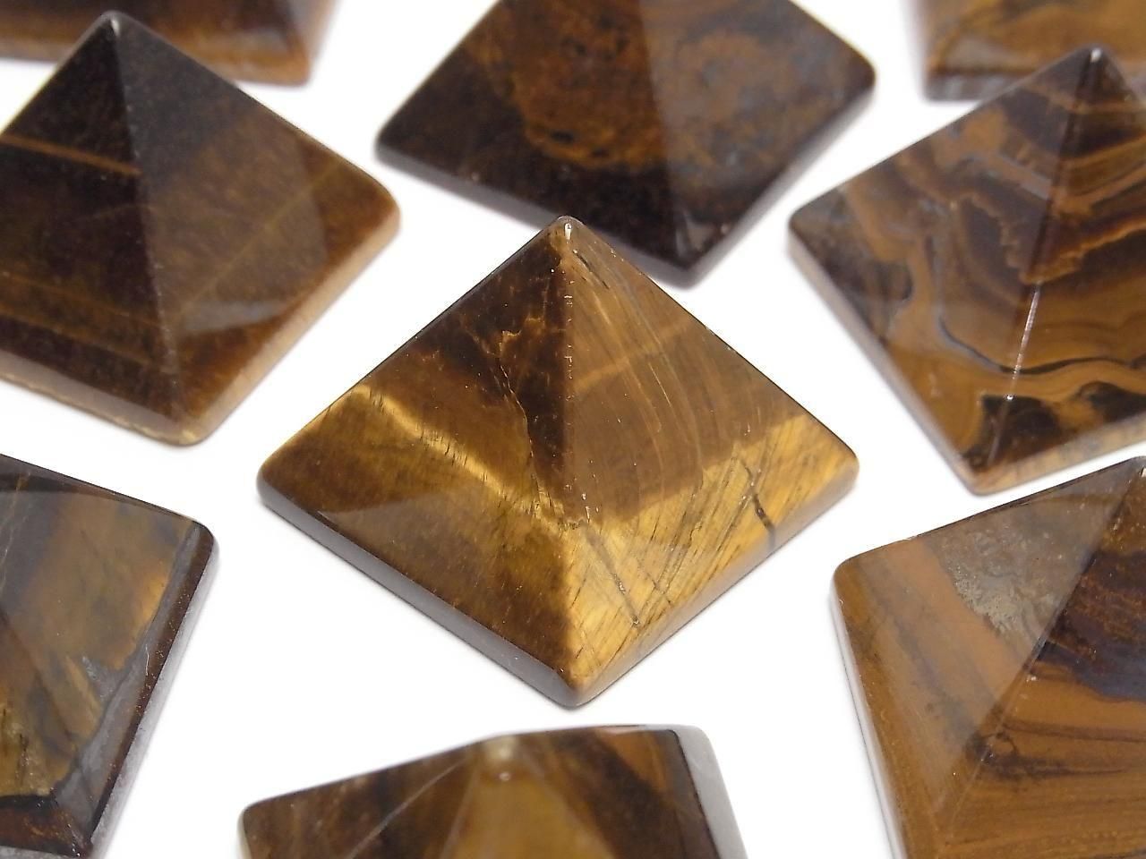 Yellow Tiger's Eye AA+ Pyramid Shape 26x26x20mm 1pc