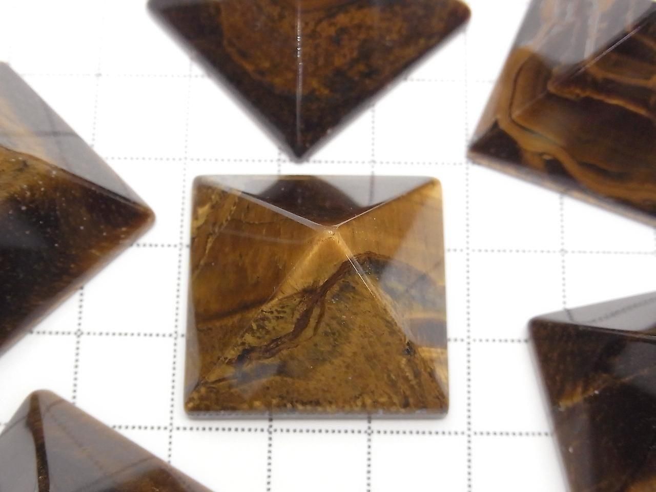 Yellow Tiger's Eye AA+ Pyramid Shape 26x26x20mm 1pc