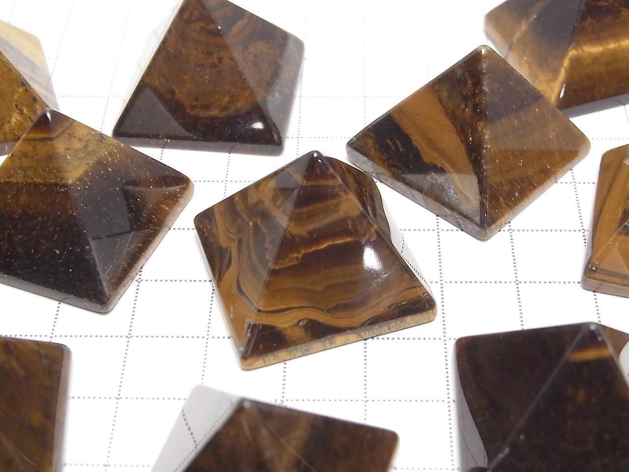 Yellow Tiger's Eye AA+ Pyramid Shape 26x26x20mm 1pc