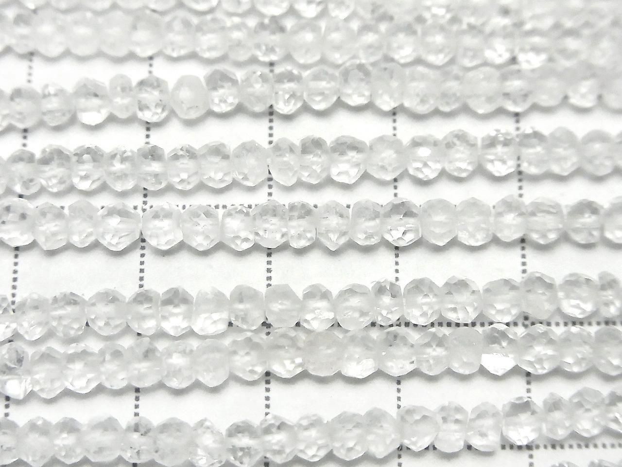Crystal AAA- Faceted Button Rondelle 1strand beads (approx. 13 inches/32 cm)
