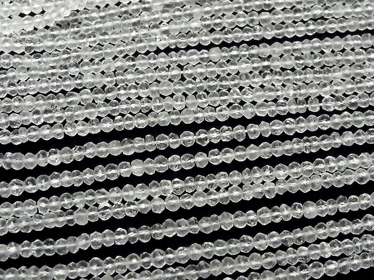 Crystal AAA- Faceted Button Rondelle 1strand beads (approx. 13 inches/32 cm)