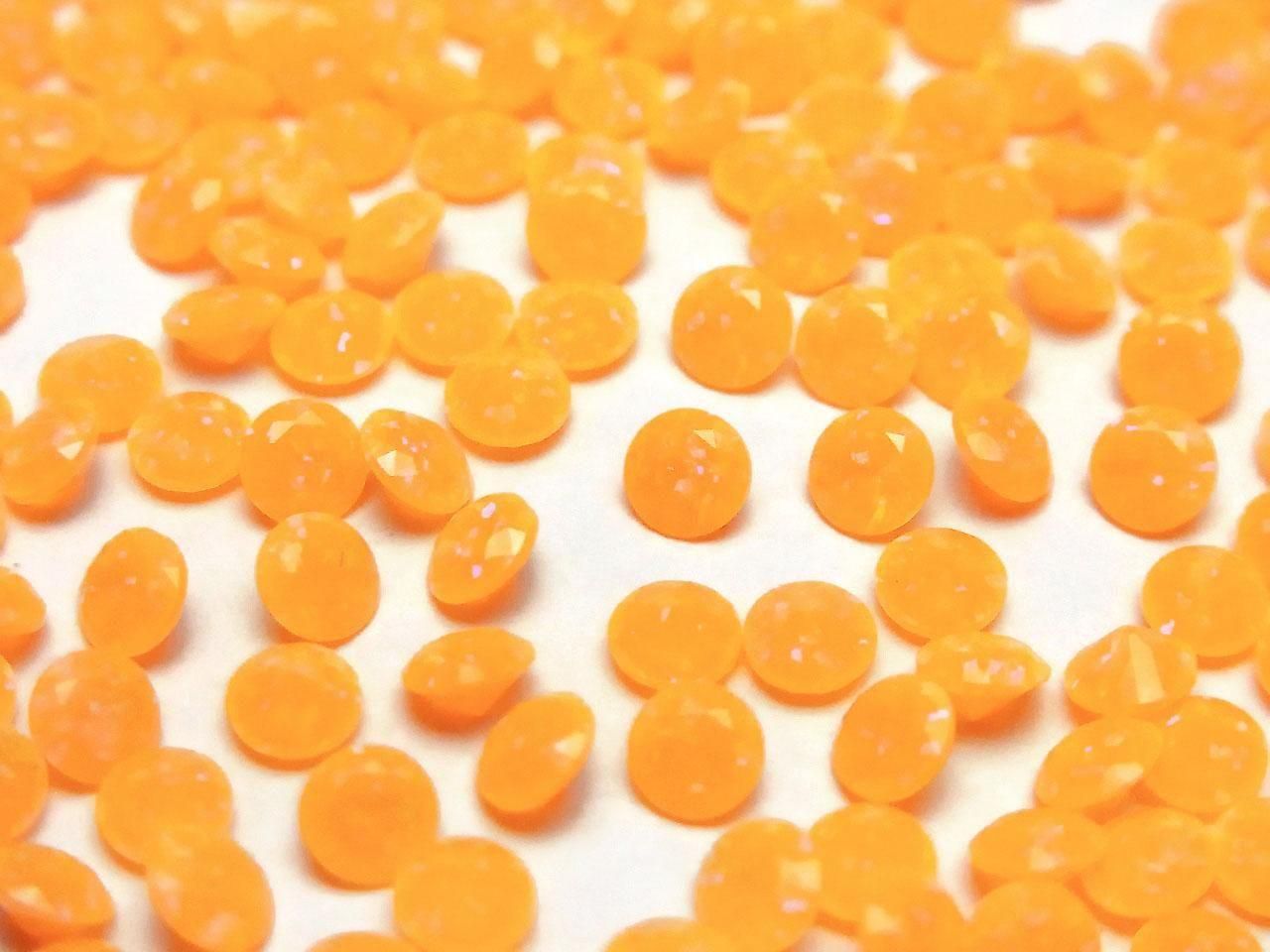 Kyoto Opal Loose Stone Round Faceted 4x4mm [Orange] 2pcs