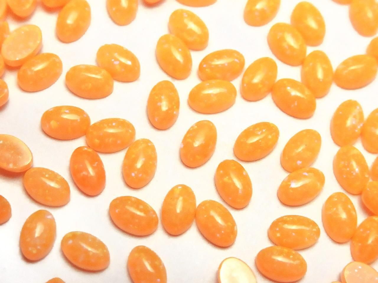 Kyoto Opal Oval Cabochon 6x4mm [Orange] 3pcs