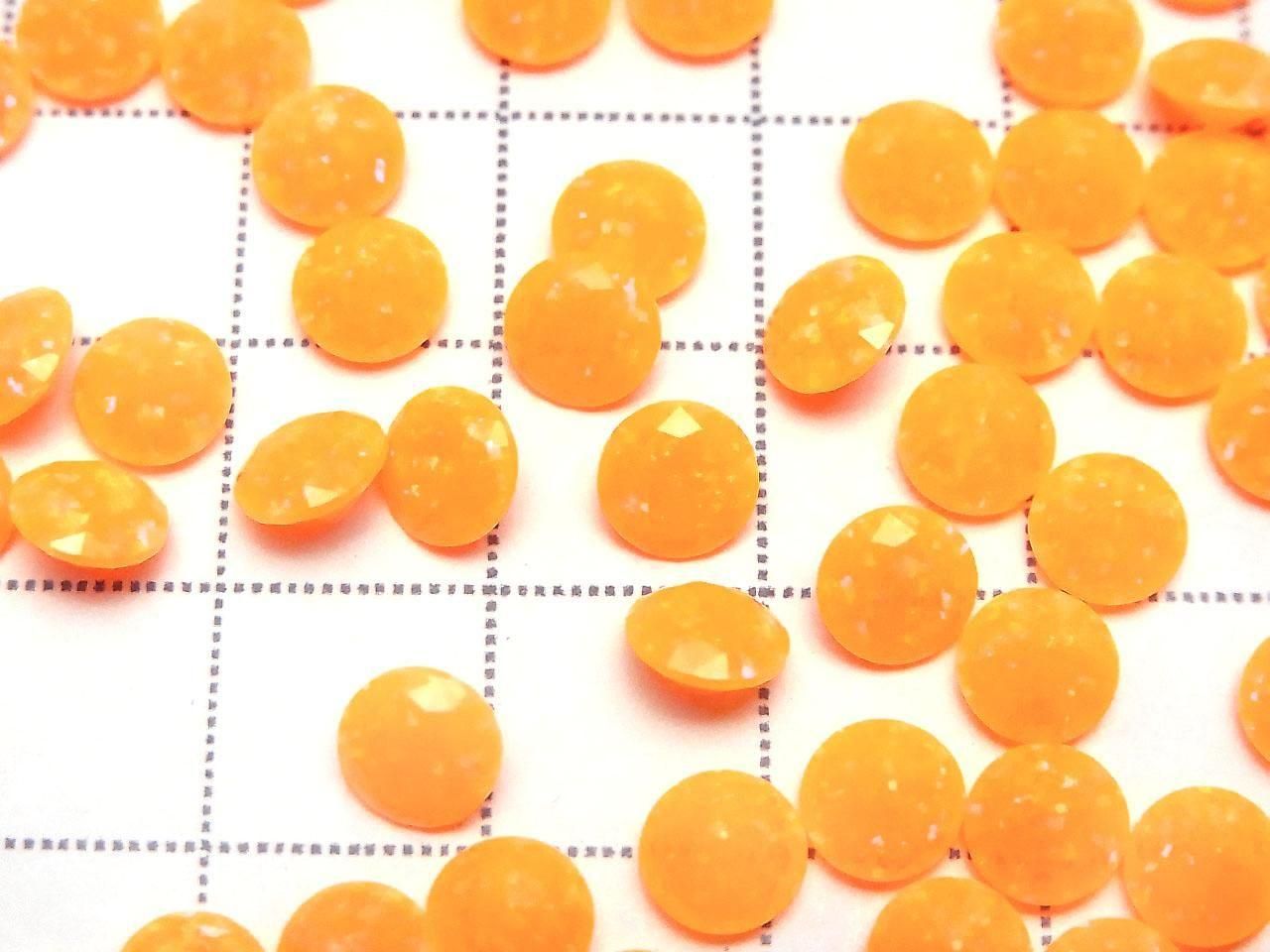 Kyoto Opal Loose Stone Round Faceted 6x6mm [Orange] 1pc