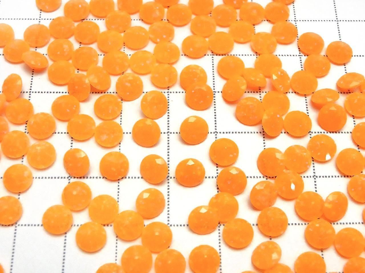 Kyoto Opal Loose Stone Round Faceted 6x6mm [Orange] 1pc