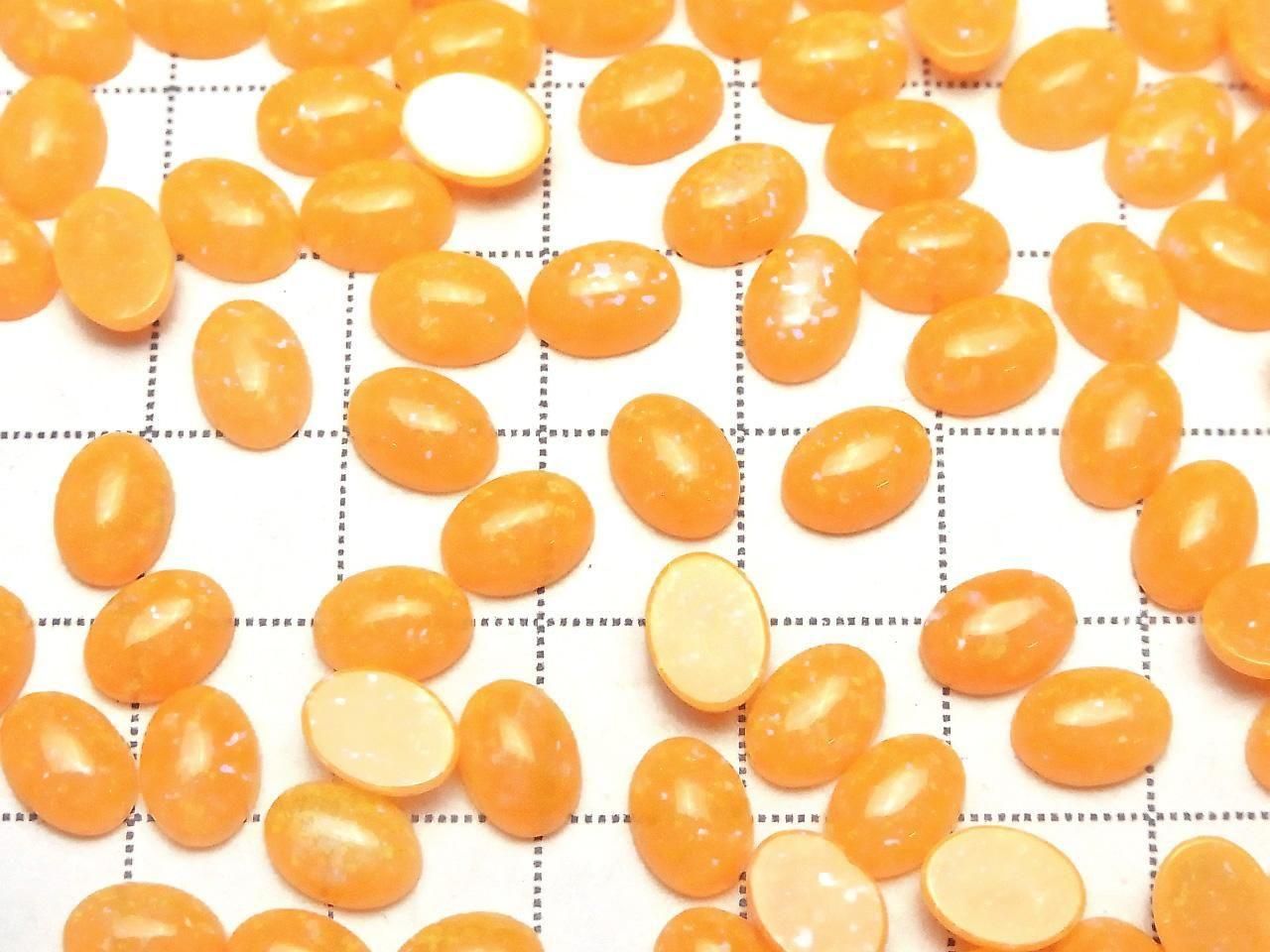 Kyoto Opal Oval Cabochon 8x6mm [Orange] 2pcs