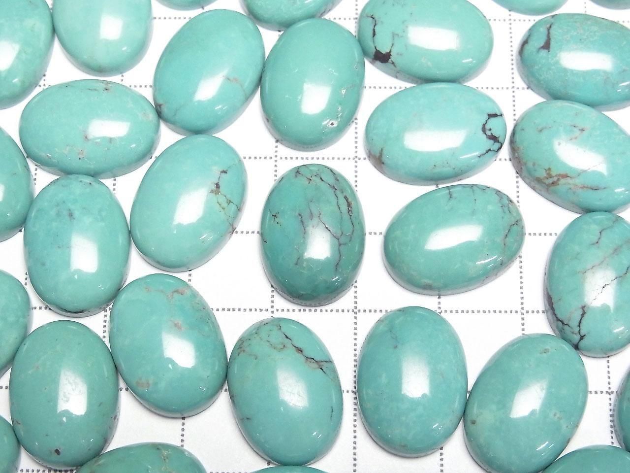Turquoise AA++ Oval Cabochon 18x13mm [Green] 1pc
