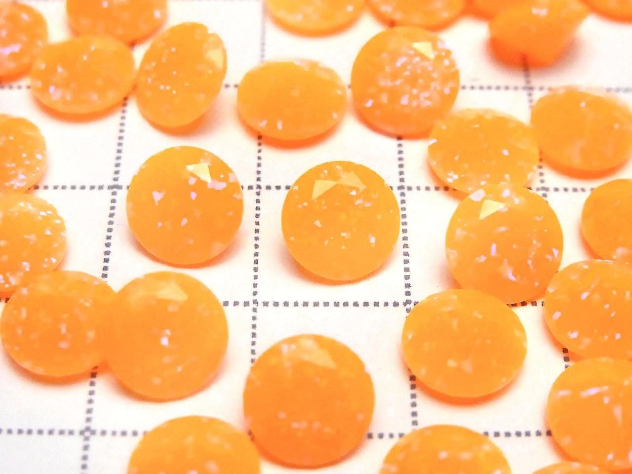 Kyoto Opal Loose Stone Round Faceted 8x8mm [Orange] 1pc
