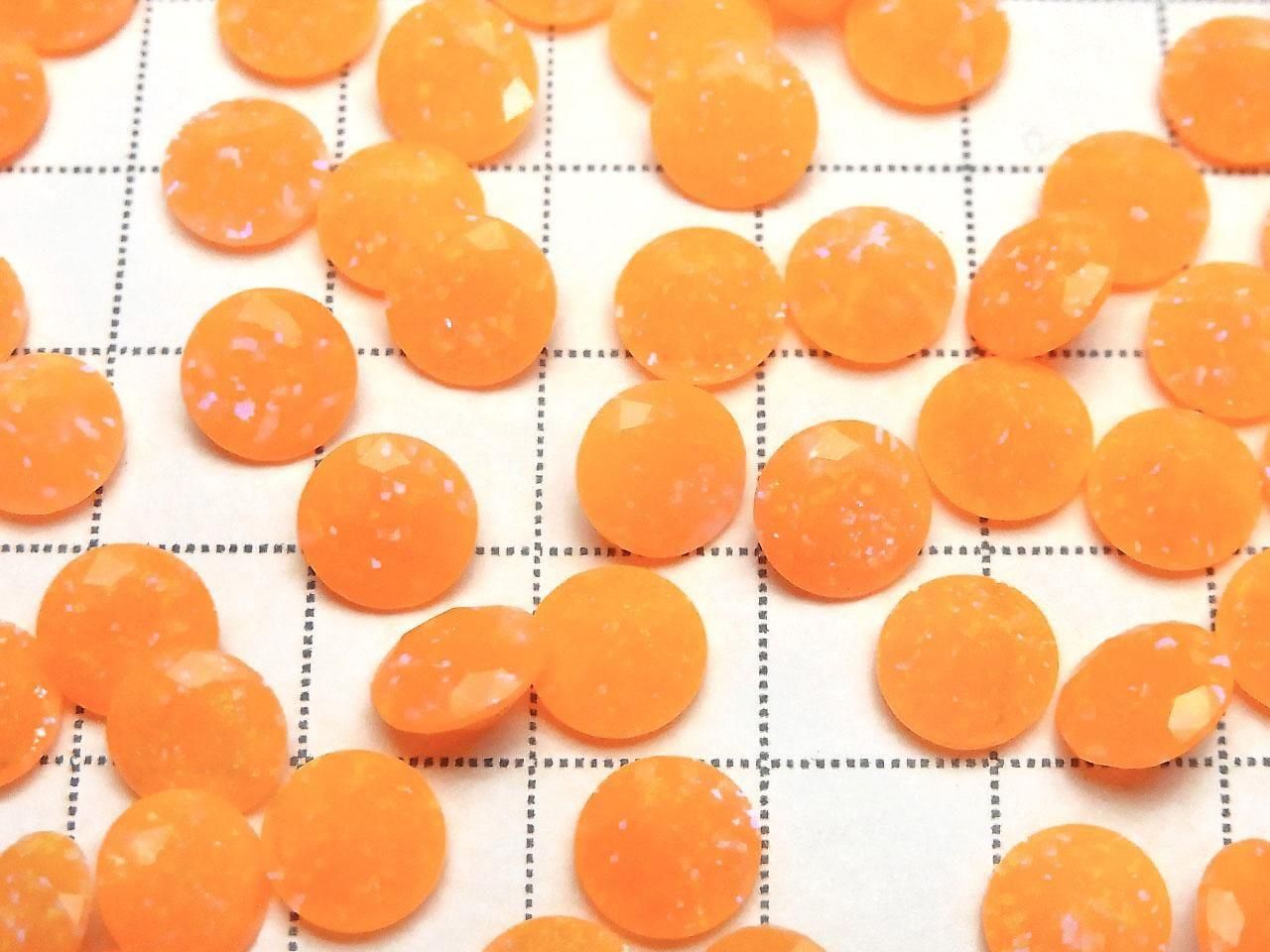 Kyoto Opal Loose Stone Round Faceted 8x8mm [Orange] 1pc