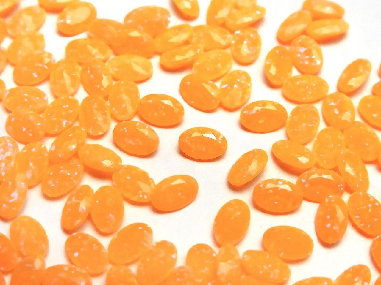 Kyoto Opal Loose Stone Oval Faceted 6x4mm [Orange] 2pcs