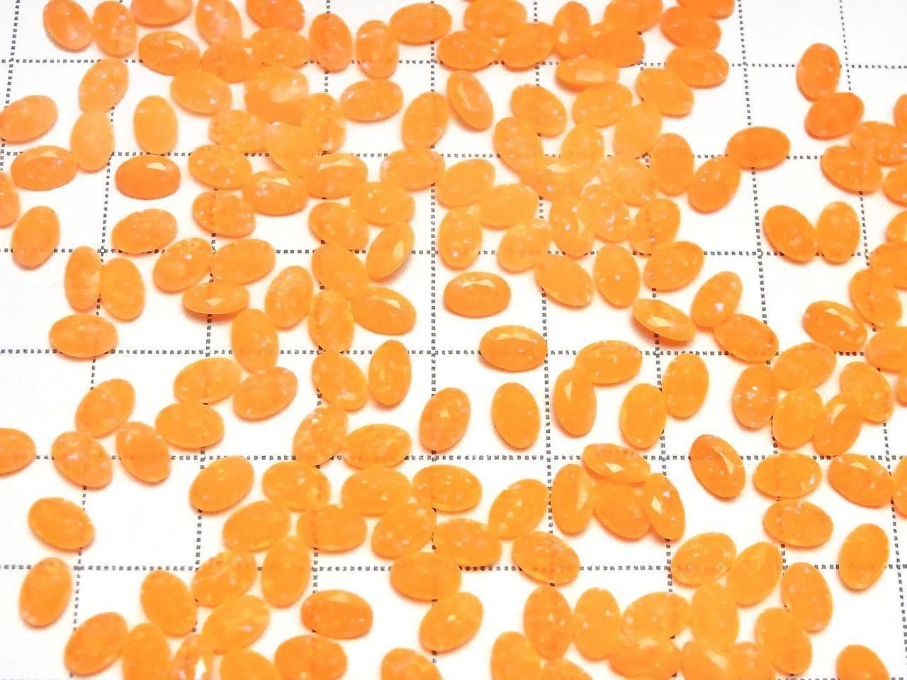 Kyoto Opal Loose Stone Oval Faceted 6x4mm [Orange] 2pcs