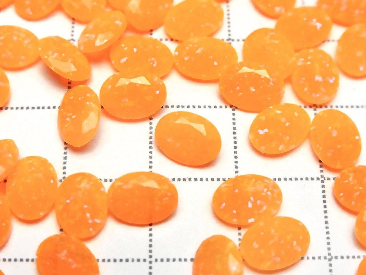Kyoto Opal Loose Stone Oval Faceted 8x6mm [Orange] 1pc