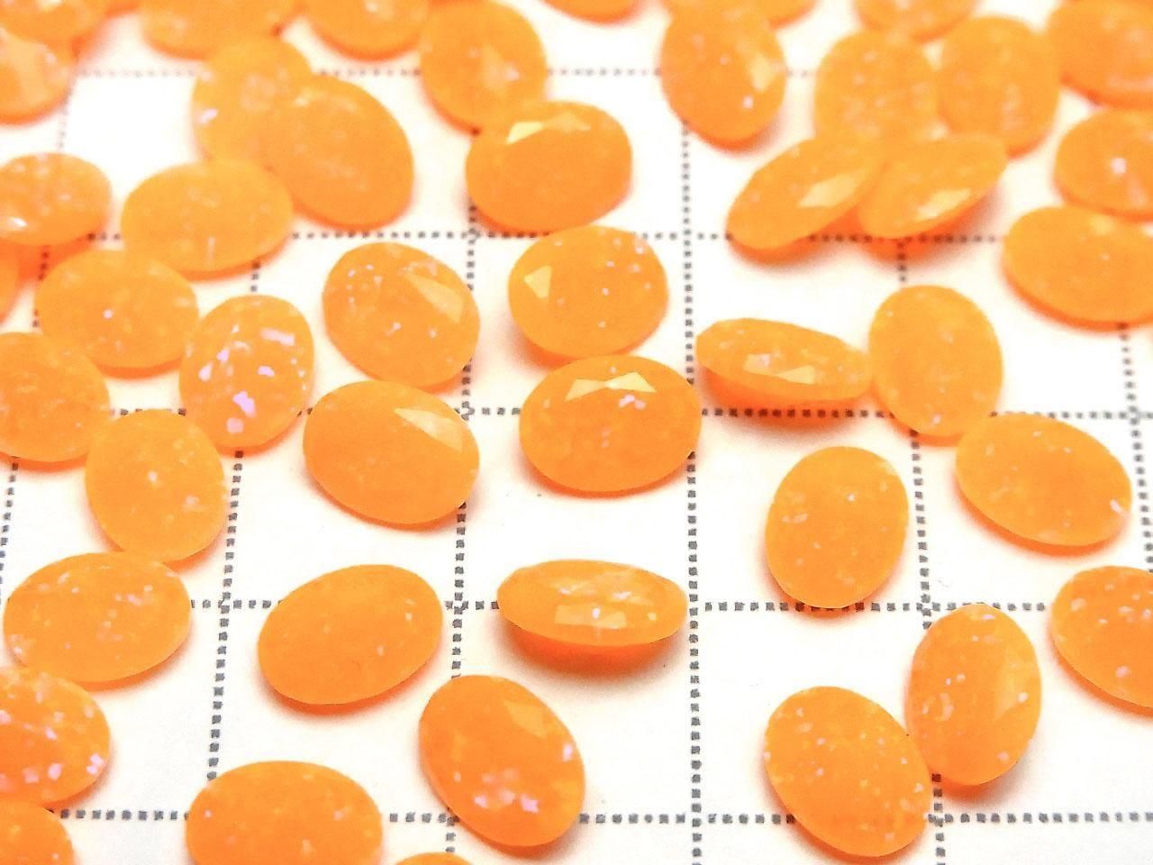 Kyoto Opal Loose Stone Oval Faceted 8x6mm [Orange] 1pc