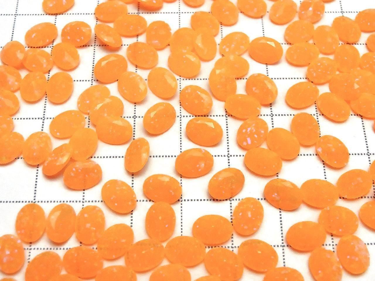 Kyoto Opal Loose Stone Oval Faceted 8x6mm [Orange] 1pc