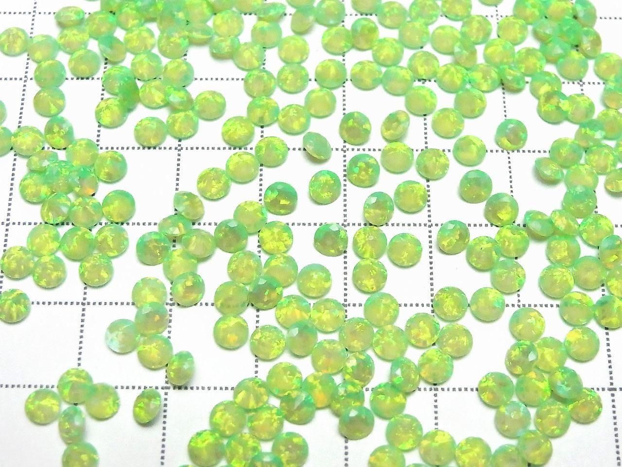 Kyoto Opal Loose Stone Round Faceted 4x4mm [Green] 2pcs