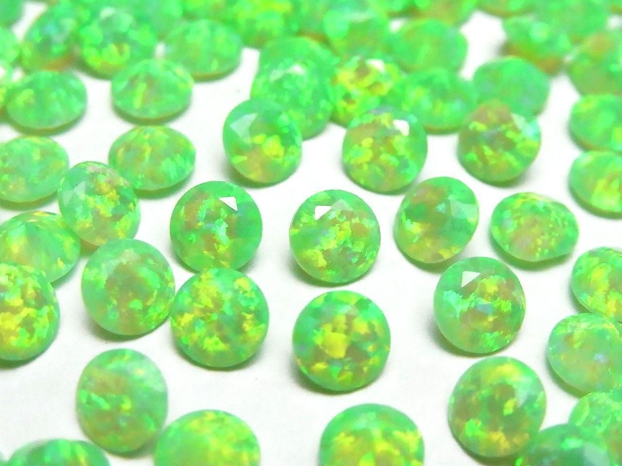 Kyoto Opal Loose Stone Round Faceted 6x6mm [Green] 1pc