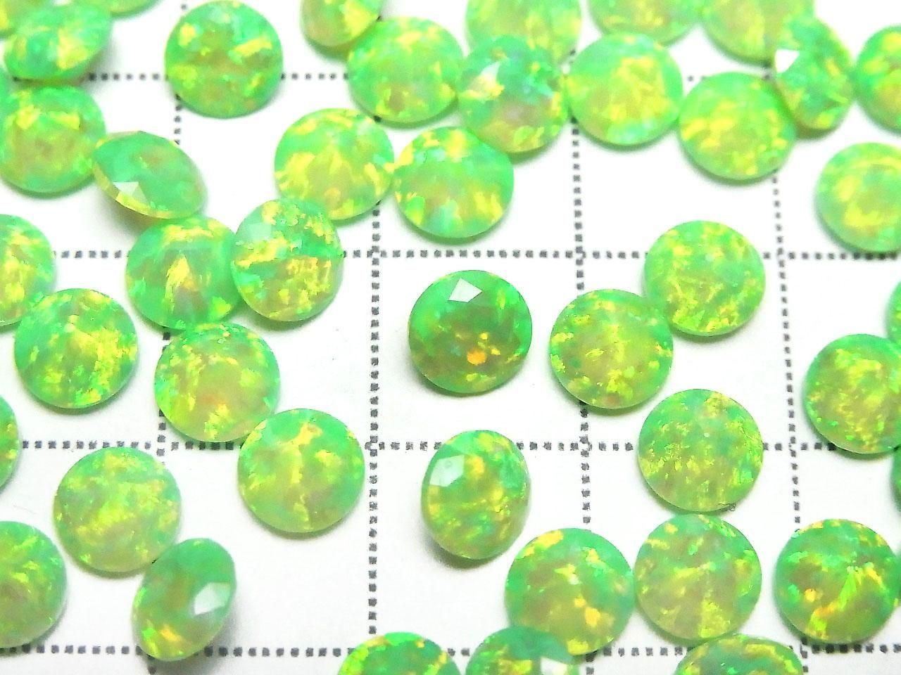 Kyoto Opal Loose Stone Round Faceted 6x6mm [Green] 1pc