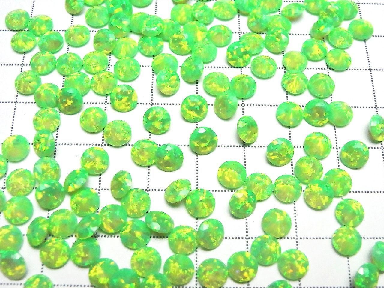 Kyoto Opal Loose Stone Round Faceted 6x6mm [Green] 1pc