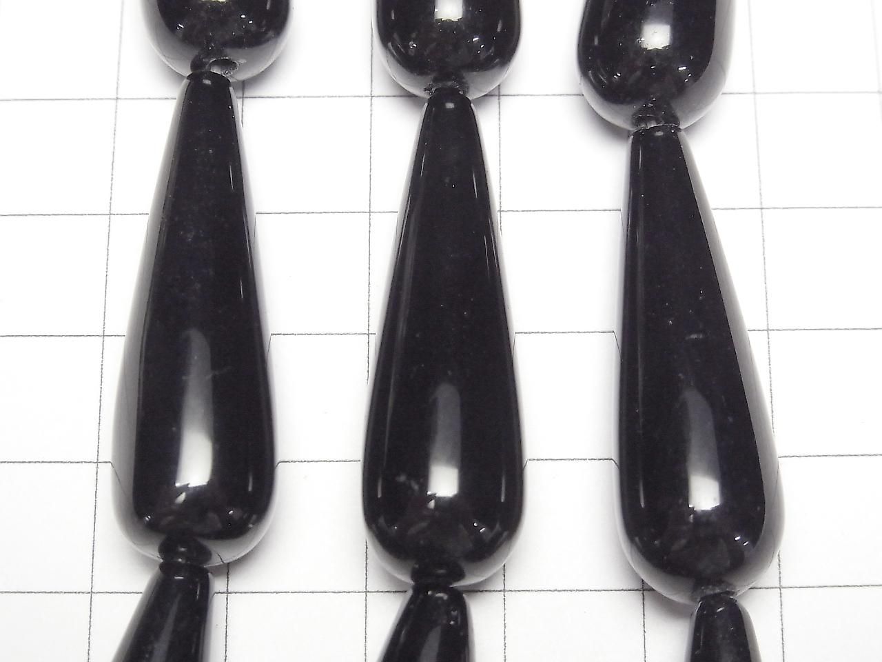 Onyx Vertical Hole Drop (Smooth) 35x12x12mm 1strand beads (aprx.13inch/33cm)