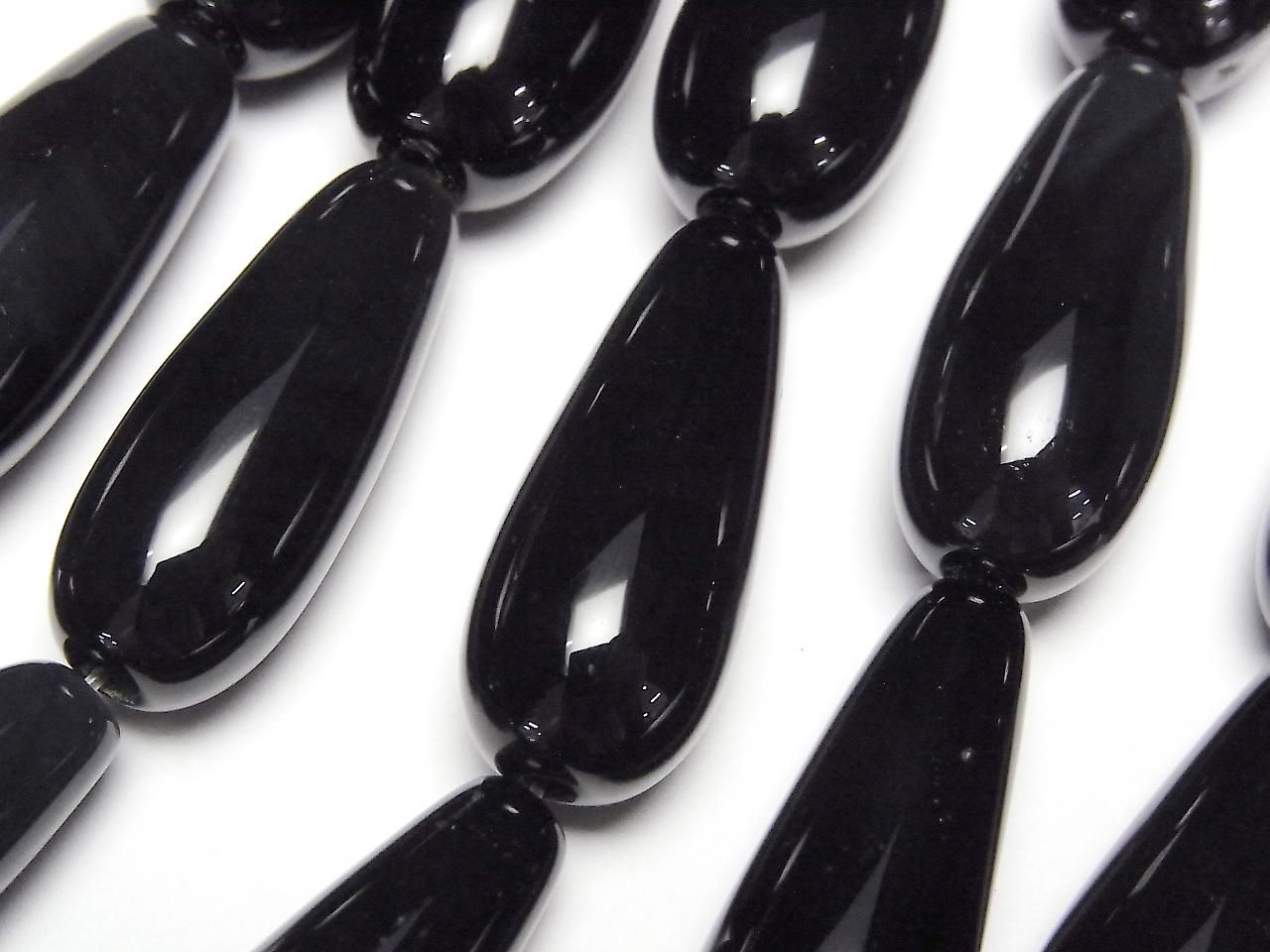 Onyx Vertical Hole Drop (Smooth) 30x12x12mm 1strand beads (aprx.13inch/33cm)