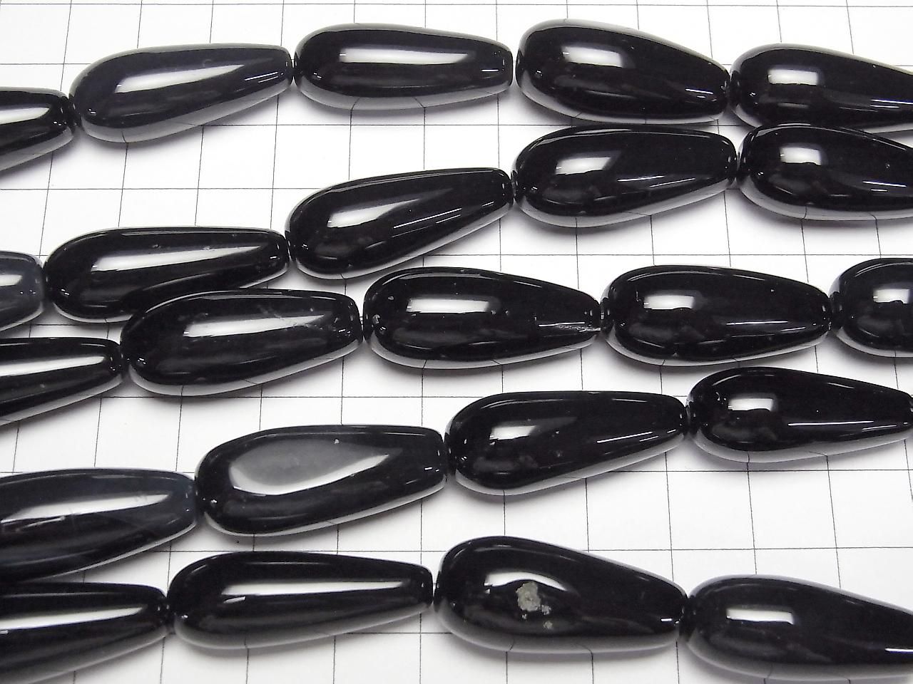 Onyx Vertical Hole Drop (Smooth) 30x12x12mm 1strand beads (aprx.13inch/33cm)