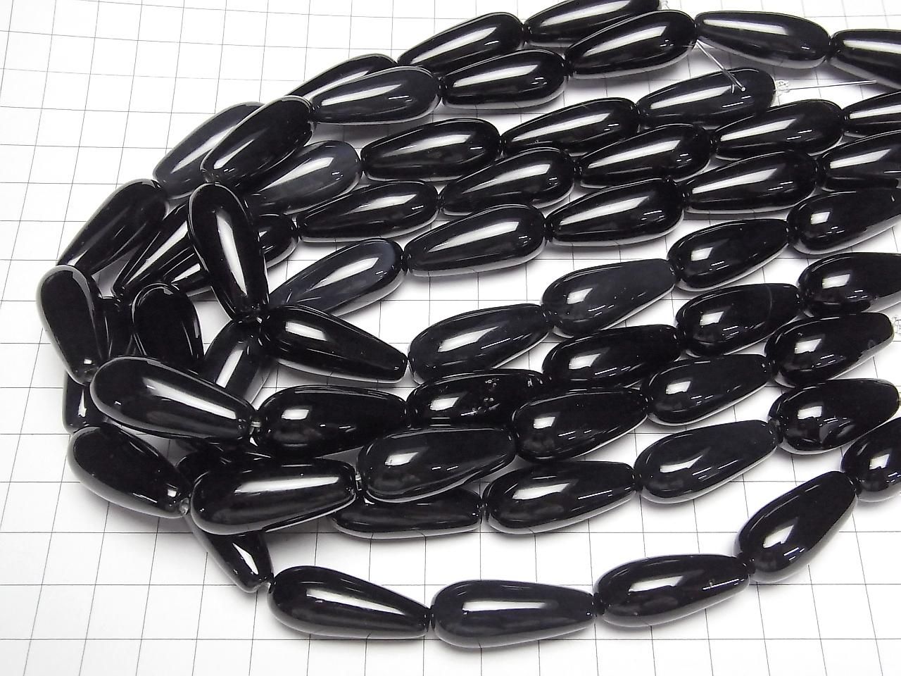 Onyx Vertical Hole Drop (Smooth) 30x12x12mm 1strand beads (aprx.13inch/33cm)