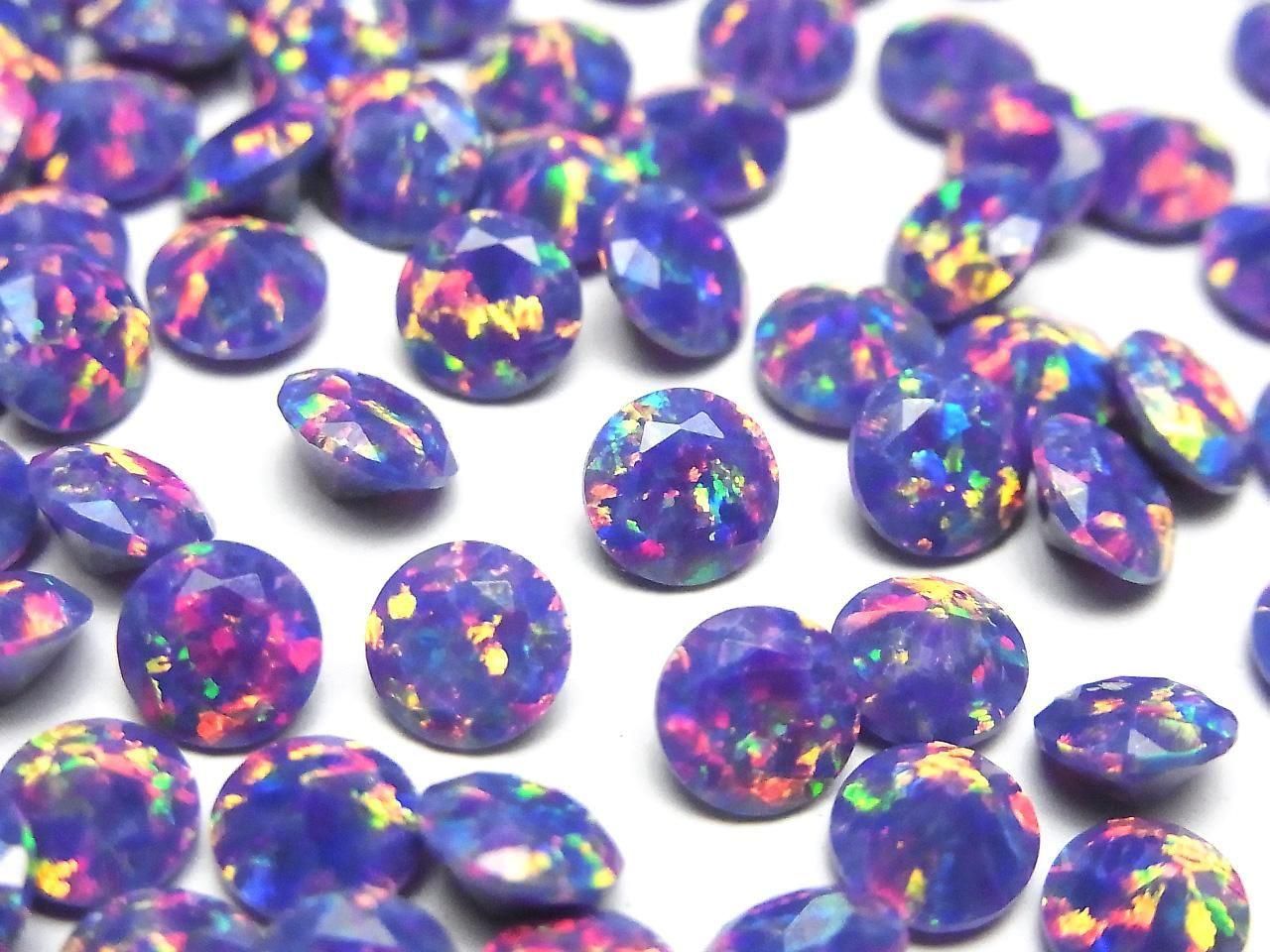 Kyoto Opal Loose Stone Round Faceted 6x6mm [Purple] 1pc