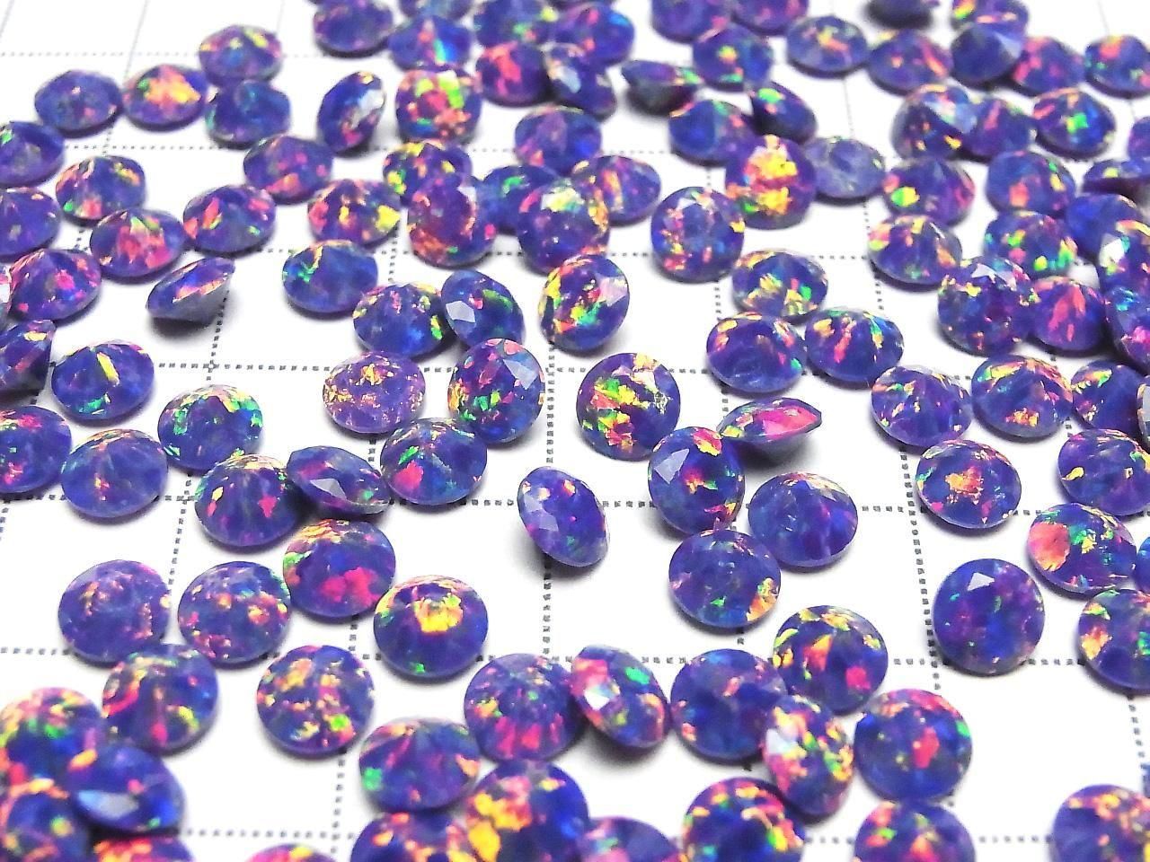 Kyoto Opal Loose Stone Round Faceted 6x6mm [Purple] 1pc