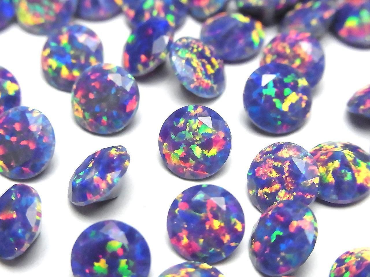 Kyoto Opal Loose Stone Round Faceted 8x8mm [Purple] 1pc