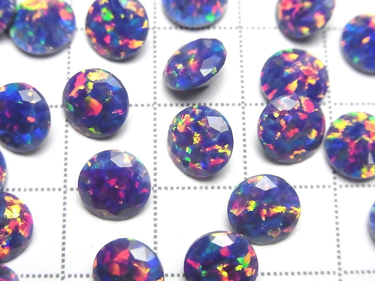 Kyoto Opal Loose Stone Round Faceted 8x8mm [Purple] 1pc