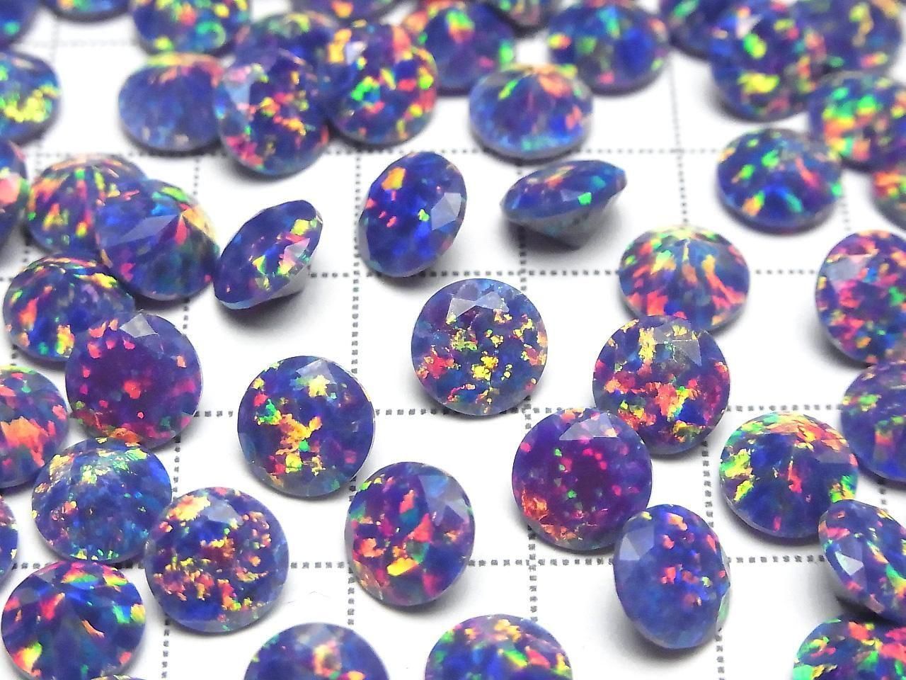 Kyoto Opal Loose Stone Round Faceted 8x8mm [Purple] 1pc