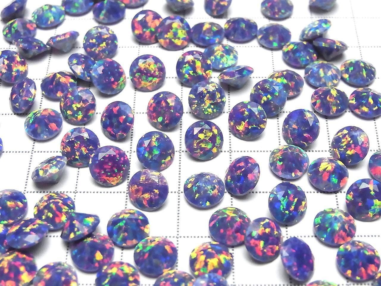 Kyoto Opal Loose Stone Round Faceted 8x8mm [Purple] 1pc